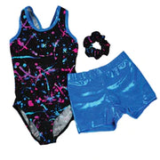 Reflz: Fuchsia Paint/Mermaid Splatter Leotard