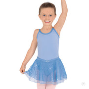 Euro-Blue Sparkle Skirted Cami Leotard/Child