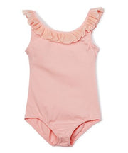 PP-PINK TANK LEOTARD RUFFLE NECK
