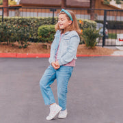 Kids Knot Headband - Confetti Pink