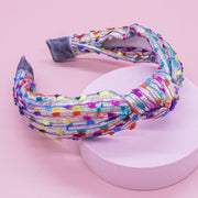 Kids Knot Headband - Confetti Gold