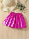 Youth Metallic Pink Skirt