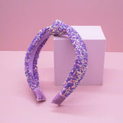 Kids Knot Headband - Rainbow Sequin Knotted Hair Accessories
