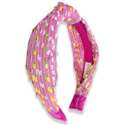 Kids Knot Headband - Confetti Pink