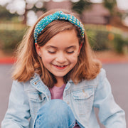 Kids Knot Headband - Confetti Gold