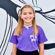 Kids Knot Headband - Rainbow : White