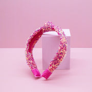 Kids Knot Headband - Rainbow Sequin Knotted Hair Accessories