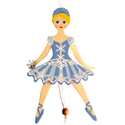 Snowflake Dancer Pull Puppet Ornament