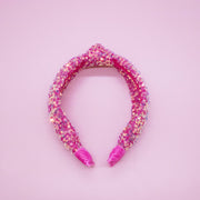 Kids Knot Headband - Rainbow Sequin Knotted Hair Accessories