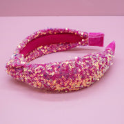 Kids Knot Headband - Rainbow Sequin Knotted Hair Accessories