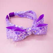 Big Bow Headband - Double Layer Sequin