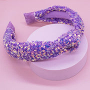 Kids Knot Headband - Rainbow Sequin Knotted Hair Accessories