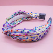 Kids Knot Headband - Confetti Pink