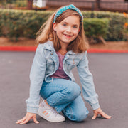 Kids Knot Headband - Confetti Gold