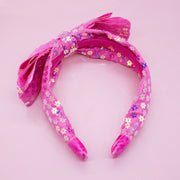 Big Bow Headband - Double Layer Sequin