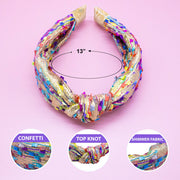 Kids Knot Headband - Confetti Pink