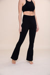 MB-Ribbed Flare High-Waist Leggings