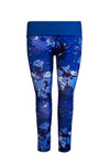 Blue Printed Leggings