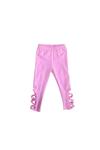 Pink Hollow Out Leggings/Youth
