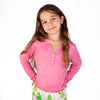 Girls Henley/Ruffle PJ Set